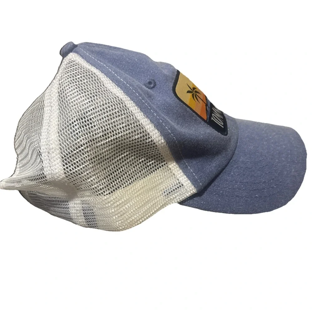 Tommy Bahama Trucker Hat Cap Mens One Size Blue Denim Mesh‎ Back Adjustable